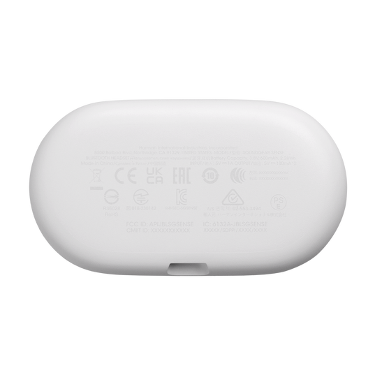 JBL Soundgear Sense - White - True wireless open-ear headphones - Bottom